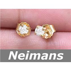 USGL Certified .25 ct Diamond Stud Earrings 14kt Gold