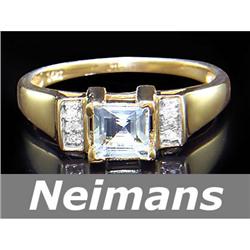 Gem Quality 1.25 ct Certified Aquamarine Ring 14kt Gold