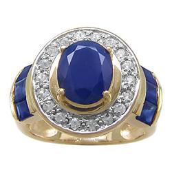Gem Quality 2.00 ct Green Sapphire & VS Diamond Ring