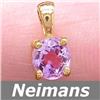 Image 1 : .50 ct Amethyst Pendant 14k Gold USGL CERTIFIED