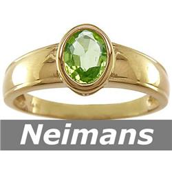 USGL Certified Top Gem 1.00 ct Peridot Ring 14kt Gold