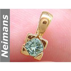 .25 ct Green Sapphire Pendant 14kt Gold USGL