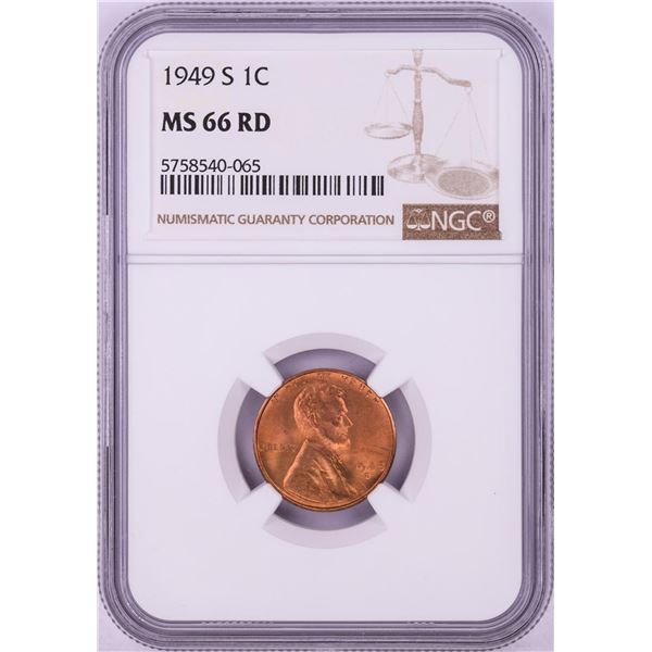 1949-S Lincoln Wheat Cent Coin NGC MS66RD