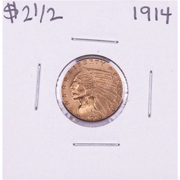 1914 $2 1/2 Indian Head Quarter Eagle Gold Coin
