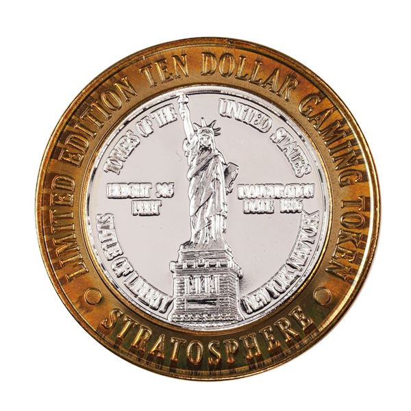 .999 Silver Stratosphere Las Vegas, Nevada $10 Casino Limited Edition Gaming Token