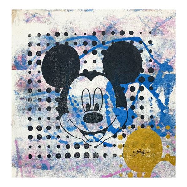 Gail Rodgers "Mickey Mouse" Original Mixed Media on Canvas