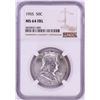 Image 1 : 1955 Franklin Half Dollar Coin NGC MS64FBL