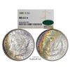 Image 1 : 1881-S $1 Morgan Silver Dollar Coin NGC MS61* Star CAC Amazing Toning