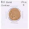 Image 1 : 1914-S $5 Indian Head Half Eagle Gold Coin