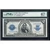 Image 1 : 1923 $5 'Porthole' Silver Certificate Note Fr.282 PMG Superb Gem Uncirculated 67EPQ