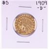 Image 1 : 1909-D $5 Indian Head Half Eagle Gold Coin