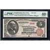 Image 1 : 1882BB $5 Poughkeepsie, NY CH# 1312 National Note PMG Extremely Fine 40EPQ