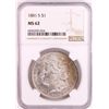 Image 1 : 1881-S $1 Morgan Silver Dollar Coin NGC MS62 Great Toning