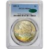 Image 1 : 1881-S $1 Morgan Silver Dollar Coin PCGS MS64 CAC Amazing Toning