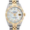 Image 1 : Rolex Men's Two Tone Steel & Gold MOP Diamond Pyramid Diamond 36MM Datejust