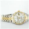 Image 4 : Rolex Men's Two Tone Steel & Gold MOP Diamond Pyramid Diamond 36MM Datejust