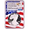 Image 1 : 2019-W $1 Proof American Silver Eagle Coin NGC PF70 Ultra Cameo Congratulations Flag