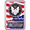 Image 2 : 2019-W $1 Proof American Silver Eagle Coin NGC PF70 Ultra Cameo Congratulations Flag