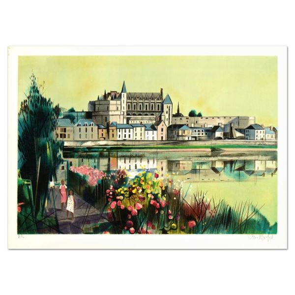Robert Vernet Bonfort "The River" Limited Edition Lithograph on Paper