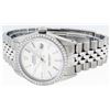 Image 6 : Rolex Men's Stainless Steel Silver Index 36MM Diamond Datejust Wristwatch