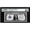 Image 1 : 1928 $1 Funnyback Silver Certificate Star Note Fr.1600* PMG Choice Uncirculated 64EPQ