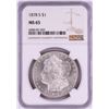 Image 1 : 1878-S $1 Morgan Silver Dollar Coin NGC MS65