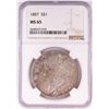 Image 1 : 1887 $1 Morgan Silver Dollar Coin NGC MS65