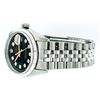 Image 9 : Rolex Men's Stainless Steel 36MM Black Diamond Datejust Watch