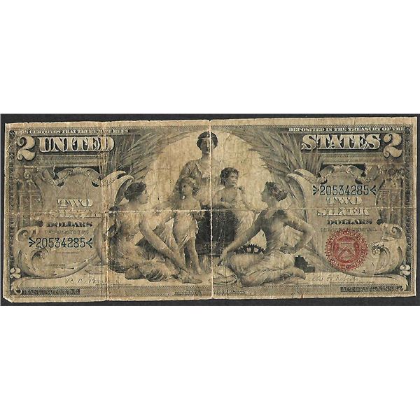 1896 $2 Educational Silver Certificate Note