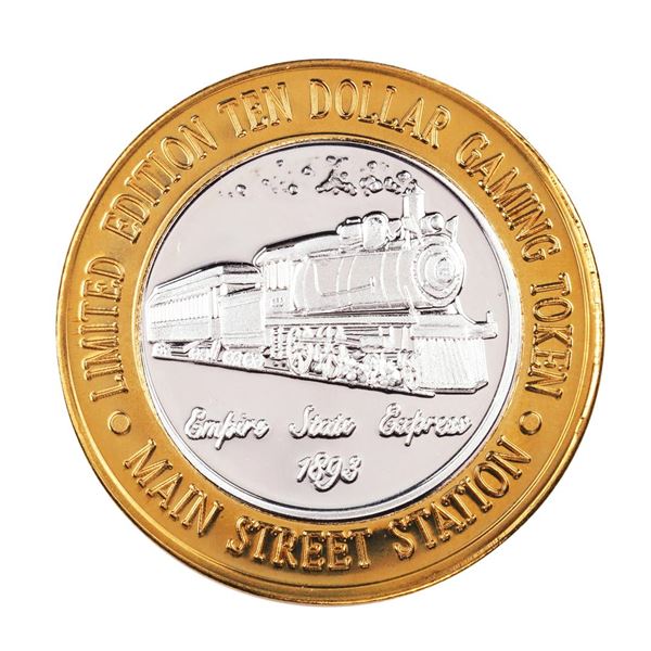 .999 Silver Main Street Station Las Vegas, NV $10 Limited Edition Casino Gaming Token