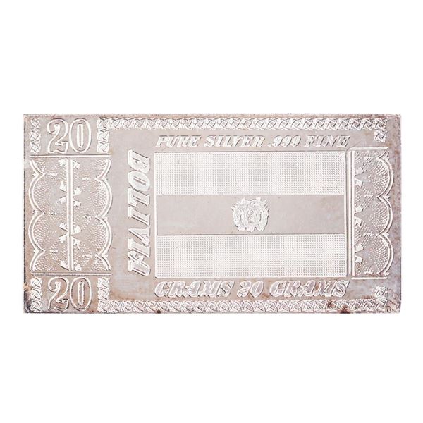 The Silver Mint 20 Gram Silver Ingot