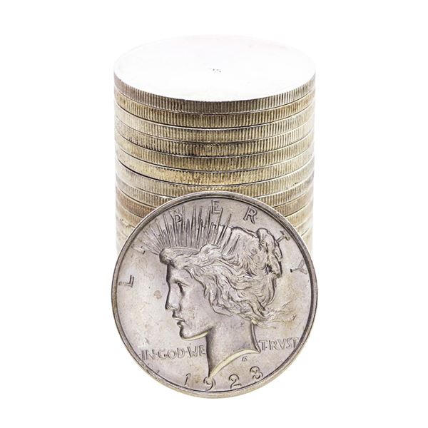 Roll of (20) 1923 $1 Peace Silver Dollar Coins