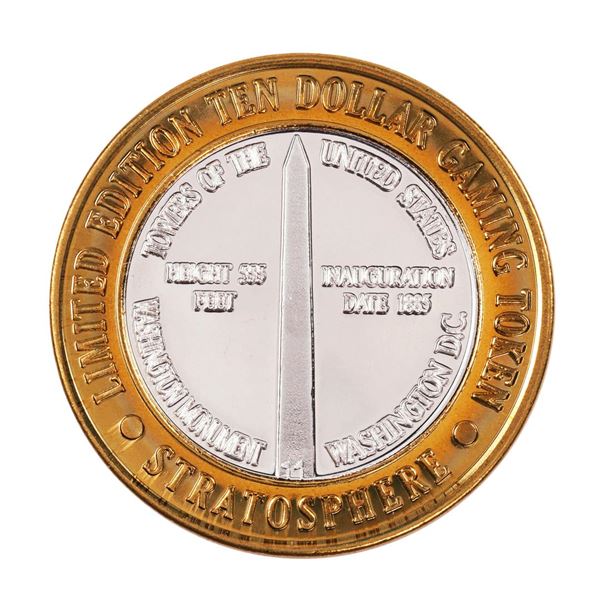 .999 Silver Stratosphere Las Vegas, Nevada $10 Casino Limited Edition Gaming Token