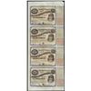 Image 1 : Uncut Sheet of (4) State of Louisiana Baby Bond Obsolete Notes