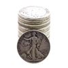 Image 1 : Roll of (20) Mixed Date Walking Liberty Half Dollar Coins