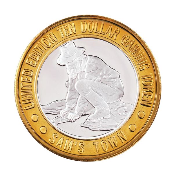 .999 Silver Sam's Town Las Vegas, Nevada $10 Limited Edition Casino Gaming Token