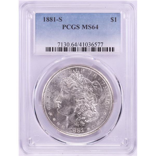 1881-S $1 Morgan Silver Dollar Coin PCGS MS64