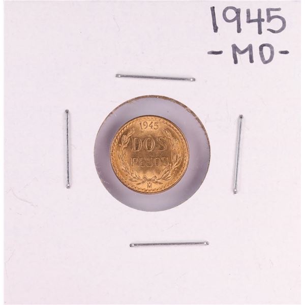 1945 Mexico Dos Pesos Gold Coin