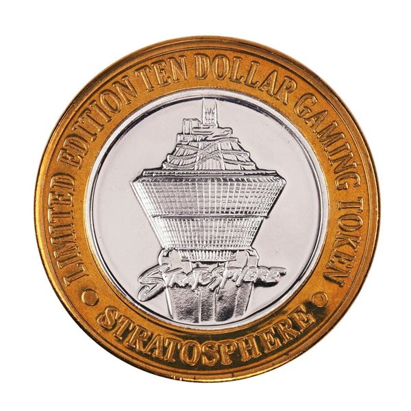 .999 Silver Stratosphere Las Vegas, Nevada $10 Casino Limited Edition Gaming Token