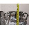 Image 10 : Qty 2 Winward Decorative Urns Vases w/ Lion Handles 10"D x 23"H