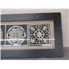Image 4 : Large Framed 4-Section Metal Design Art Work 63" x 24"