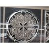 Image 7 : Large Framed 4-Section Metal Design Art Work 63" x 24"