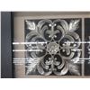Image 9 : Large Framed 4-Section Metal Design Art Work 63" x 24"