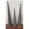 Image 1 : Qty 3 Tall Winward Decorative Cones 48" & 56"H