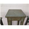 Image 3 : Qty 3 Square Tall Tables w/ Patina (Reg $160 Sale $79 each) 12"x12"x29"H
