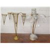Image 1 : Qty 2 Metal 5-Cone Flower Display Stands 33" Tall