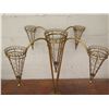Image 2 : Qty 2 Metal 5-Cone Flower Display Stands 33" Tall