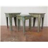 Image 2 : Qty 3 Square Tin Accent Tables w/ Faux Patina 15"x15"x21"H (Reg $189 Sale $79 each)