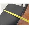 Image 8 : Qty 2 Black Wooden Side Tables w/ Mirrored Strips: Large 20"x12"x28", Small 14"x11"x22"H