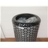 Image 2 : Tall Allstate Planter/Vessel w/ Mirrored Hexagonal Mosaic Tiles 25"D x 49"H